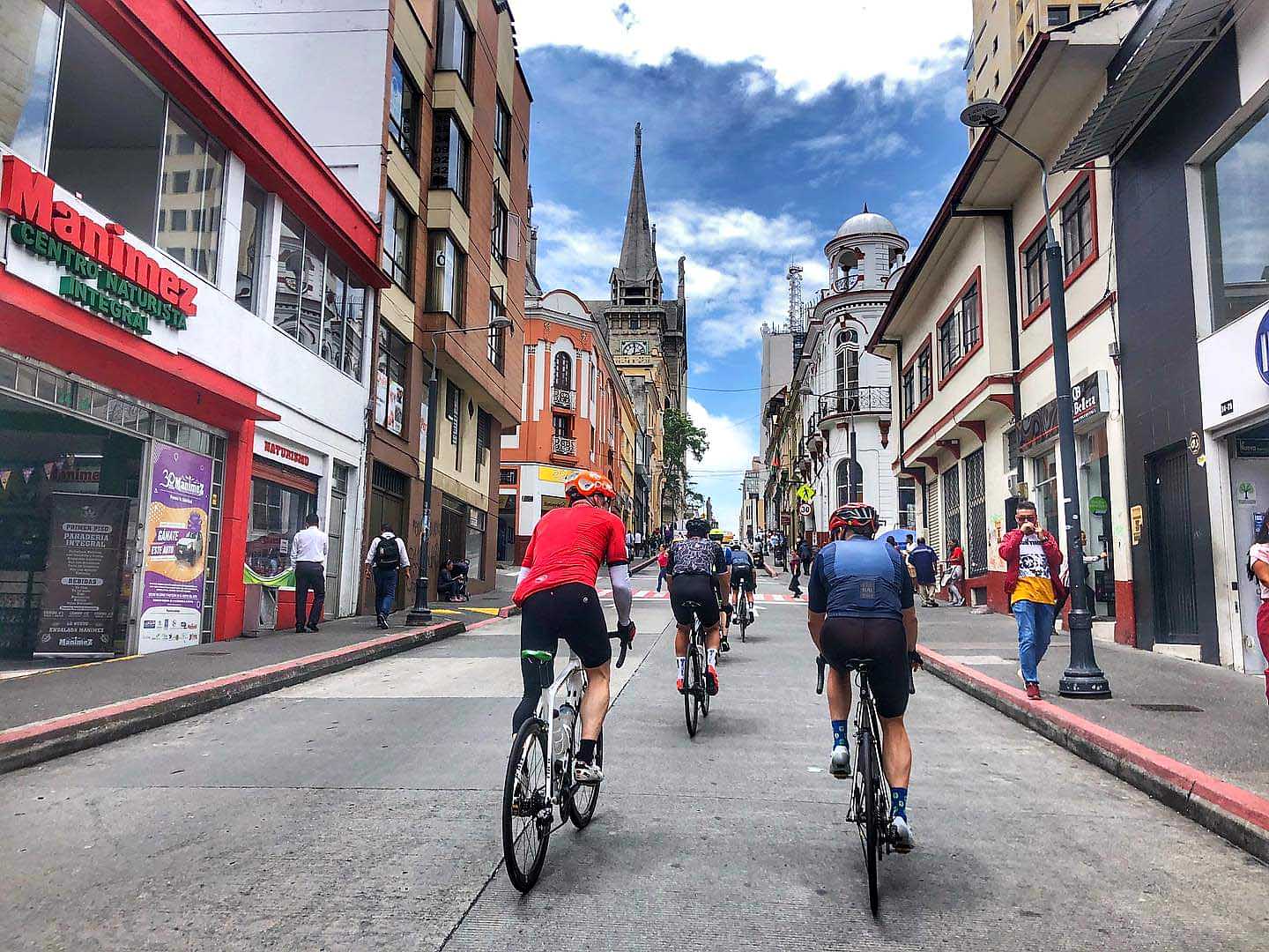 Biking tour in old town of Colombia